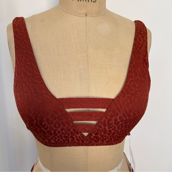 BECCA Rust Textured Bikini Set - Picture 2 of 6